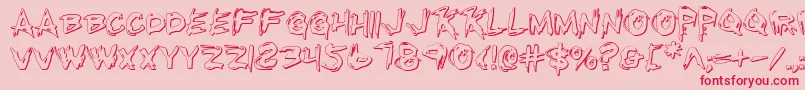 Rkillo-Schriftart – Rote Schriften auf rosa Hintergrund