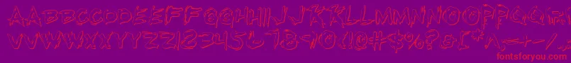 フォントRkillo – 紫の背景に赤い文字