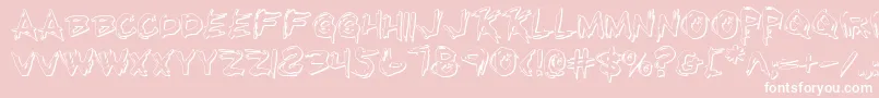 Rkillo-Schriftart – Weiße Schriften auf rosa Hintergrund