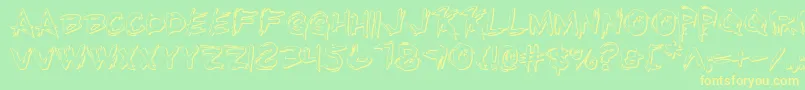 Rkillo Font – Yellow Fonts on Green Background