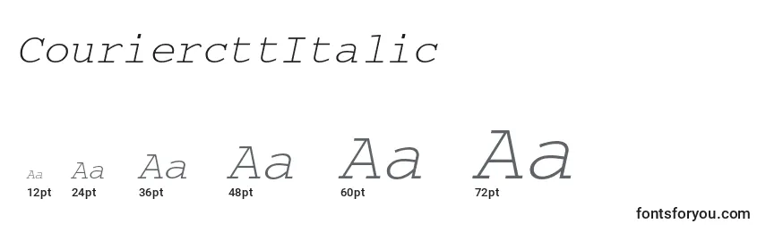 CouriercttItalic Font Sizes