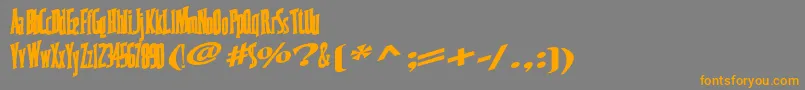 Coastwise67Bold Font – Orange Fonts on Gray Background