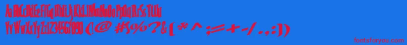 Coastwise67Bold Font – Red Fonts on Blue Background