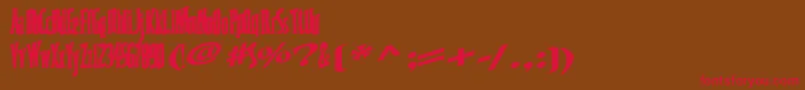 Coastwise67Bold Font – Red Fonts on Brown Background