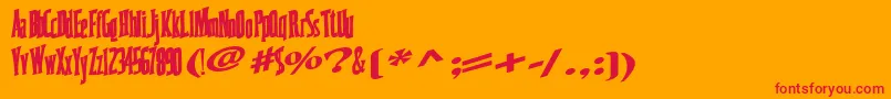 Coastwise67Bold Font – Red Fonts on Orange Background