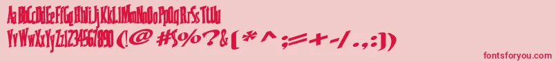 Coastwise67Bold Font – Red Fonts on Pink Background