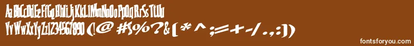 フォントCoastwise67Bold – 茶色の背景に白い文字