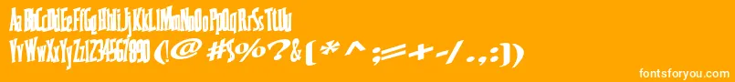 Coastwise67Bold Font – White Fonts on Orange Background