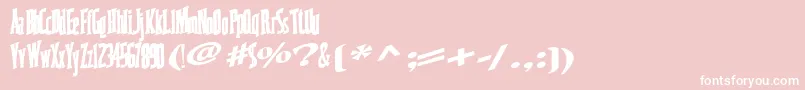 Coastwise67Bold Font – White Fonts on Pink Background