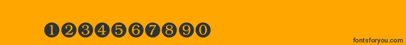 Numerals Font – Black Fonts on Orange Background