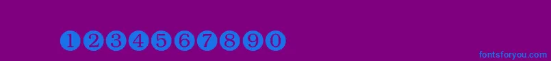 Numerals Font – Blue Fonts on Purple Background