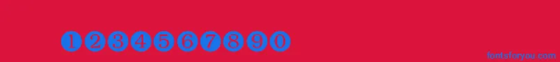 Więcej informacji o czcionce Numerals Czcionka Numerals – niebieskie czcionki na czerwonym tle
