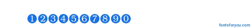 フォントNumerals – 青いフォント