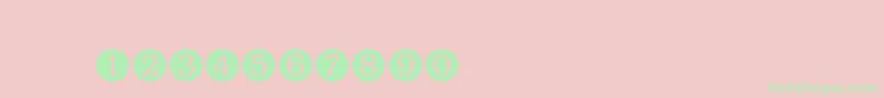 Numerals Font – Green Fonts on Pink Background
