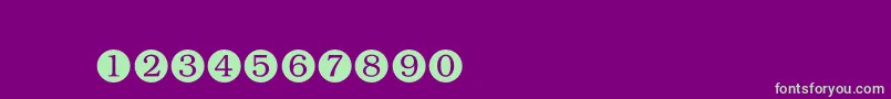 Numerals Font – Green Fonts on Purple Background