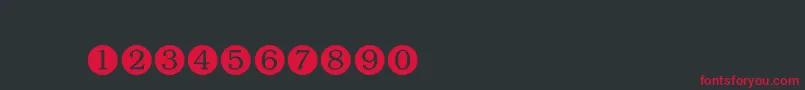 Numerals Font – Red Fonts on Black Background