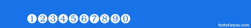 フォントNumerals – 青い背景に白い文字