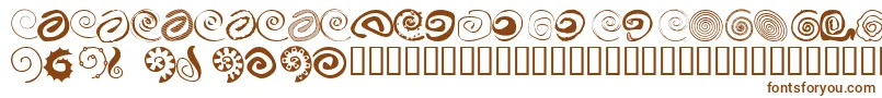 XSpiral Font – Brown Fonts on White Background