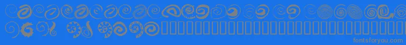XSpiral Font – Gray Fonts on Blue Background