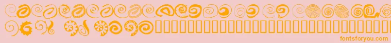 XSpiral Font – Orange Fonts on Pink Background