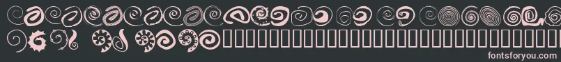 XSpiral Font – Pink Fonts on Black Background