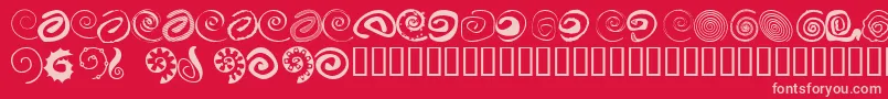 XSpiral Font – Pink Fonts on Red Background