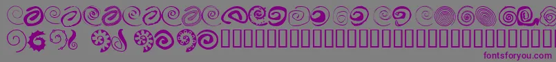 XSpiral Font – Purple Fonts on Gray Background