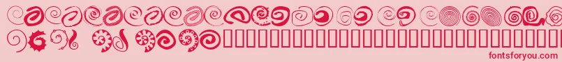 XSpiral Font – Red Fonts on Pink Background