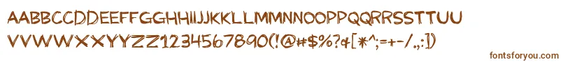 Шрифт BmdMyGrandpasFarm – коричневые шрифты на белом фоне