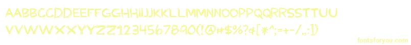 BmdMyGrandpasFarm Font – Yellow Fonts on White Background