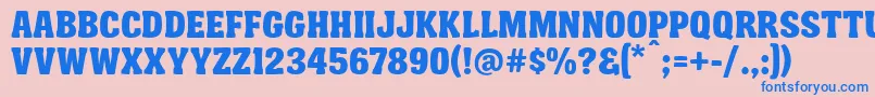 FtyGarishingWorseNcvNormal Font – Blue Fonts on Pink Background
