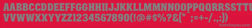 FtyGarishingWorseNcvNormal Font – Gray Fonts on Red Background