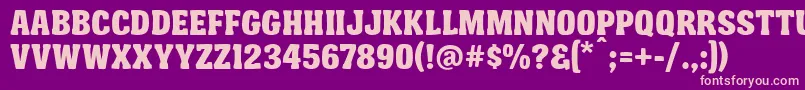 FtyGarishingWorseNcvNormal Font – Pink Fonts on Purple Background
