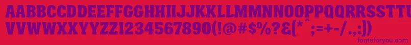 FtyGarishingWorseNcvNormal-Schriftart – Violette Schriften auf rotem Hintergrund