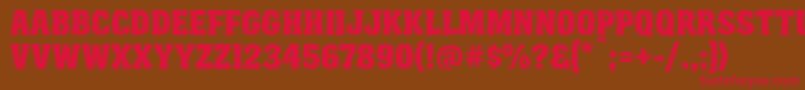 FtyGarishingWorseNcvNormal Font – Red Fonts on Brown Background