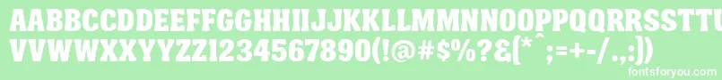 FtyGarishingWorseNcvNormal Font – White Fonts on Green Background