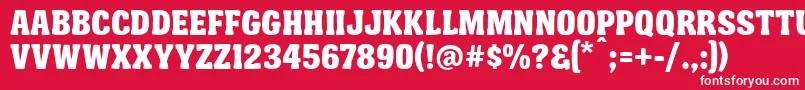 FtyGarishingWorseNcvNormal Font – White Fonts on Red Background
