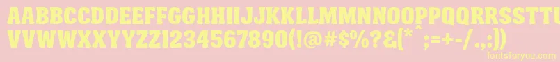 FtyGarishingWorseNcvNormal Font – Yellow Fonts on Pink Background