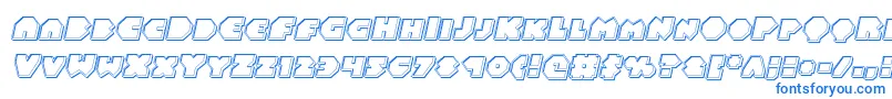 フォントBalastaralengraveital – 白い背景に青い文字