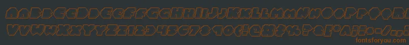 Balastaralengraveital-fontti – ruskeat fontit mustalla taustalla