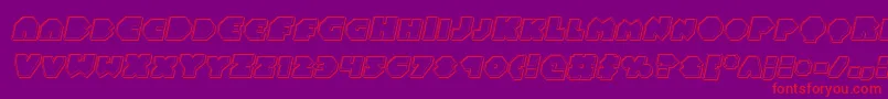 Balastaralengraveital Font – Red Fonts on Purple Background