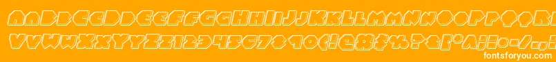 フォントBalastaralengraveital – オレンジの背景に白い文字