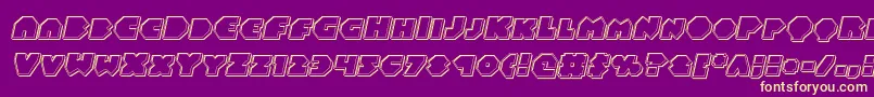 Balastaralengraveital Font – Yellow Fonts on Purple Background