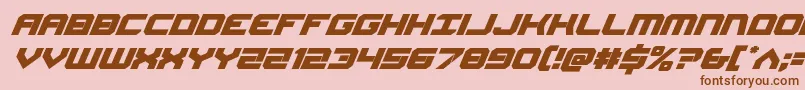 En savoir plus sur la police Gearheadital Police Gearheadital – polices brunes sur fond rose