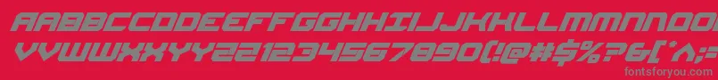 Gearheadital Font – Gray Fonts on Red Background