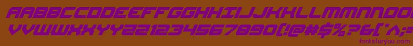 Шрифт Gearheadital – фиолетовые шрифты на коричневом фоне