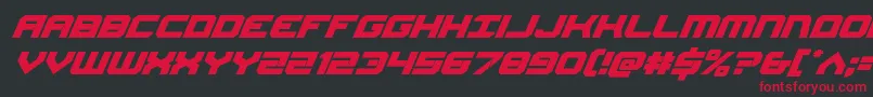 Gearheadital-Schriftart – Rote Schriften auf schwarzem Hintergrund