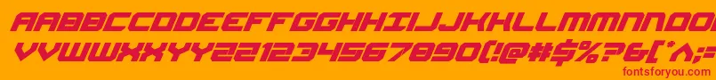Gearheadital Font – Red Fonts on Orange Background