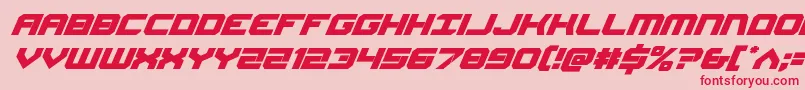 Gearheadital Font – Red Fonts on Pink Background