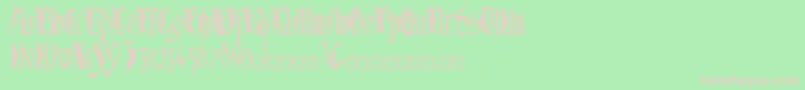 Glastonbury Font – Pink Fonts on Green Background